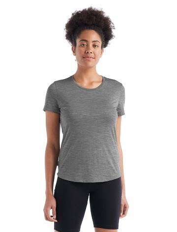 Metro Heather Icebreaker Merino Sphere II Short Sleeve Women's T Shirts | AU 1569UZGT